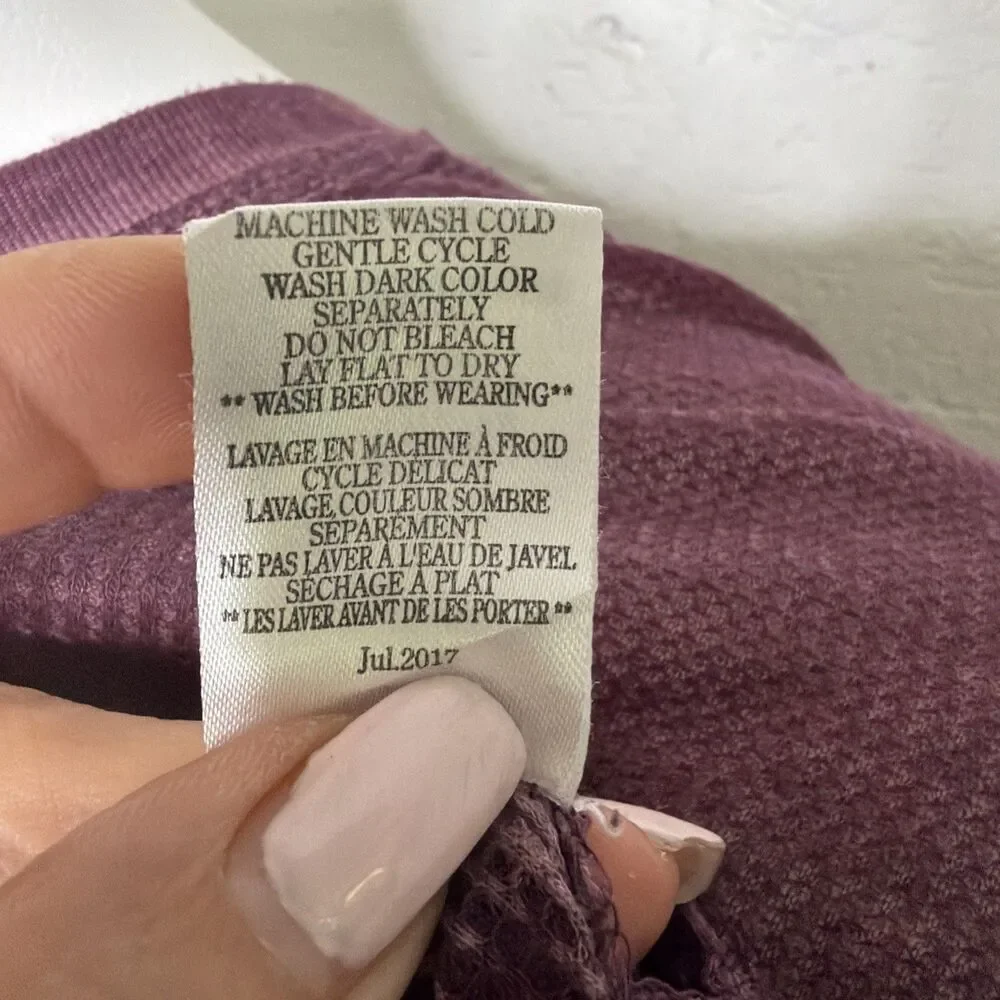 Z Supply Emerson Thermal M Whimsigoth 90s Grunge Boho-Chic Loungewear Gorpcore